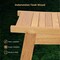 20 Inch Teak Wood Bath Stool with Storage Shelf and Adjustable Foot Pads